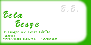 bela besze business card